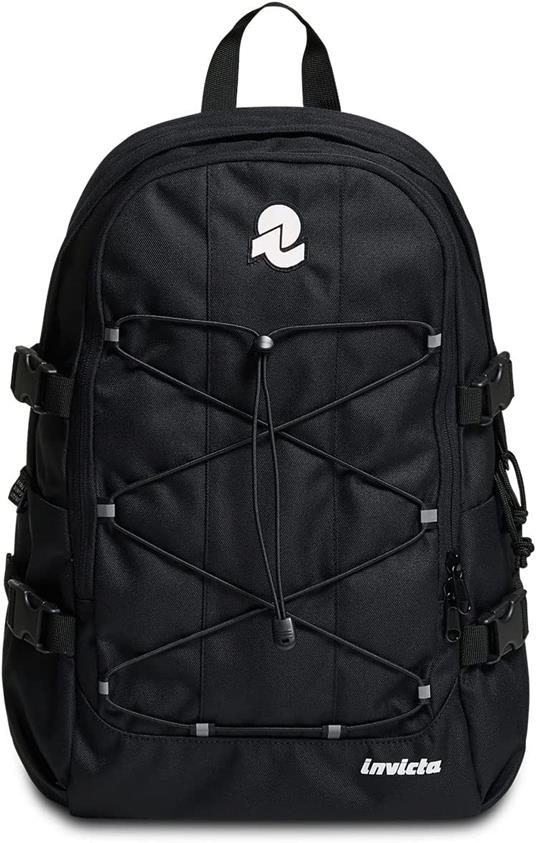 Zaino scuola Invict-Act Invicta Backpack, Jet Black - 31 x 47 x 19 cm -  Invicta - Cartoleria e scuola