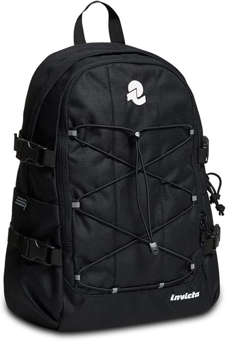 Zaino scuola Invict-Act Invicta Backpack, Jet Black - 31 x 47 x 19 cm - 3