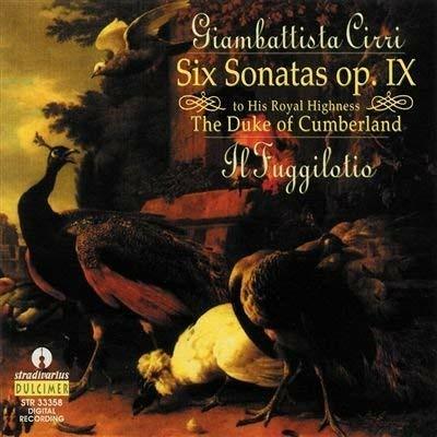 Sonata per 2 flauti e basso op 9 n.1 in RE - CD Audio di Giovanni Battista Cirri