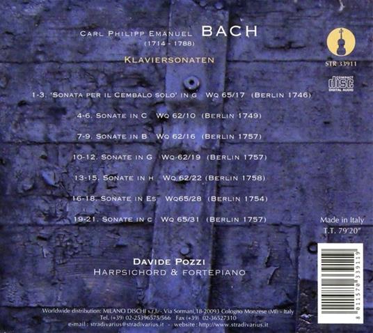 Sonate per Pianoforte - CD Audio di Carl Philipp Emanuel Bach - 2