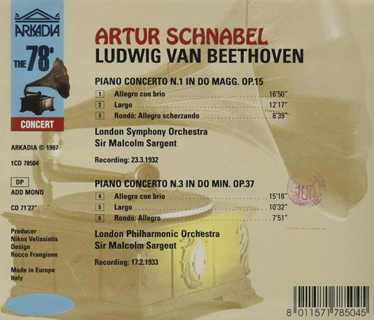 Concerto Per Piano 1-3 - CD Audio di Ludwig van Beethoven - 2
