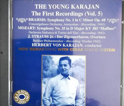 Il Giovane Karajan Vol. 5 / Brahms Sinfonia 1- Mozart Sinfonia 35- Strauss - CD - CD Audio