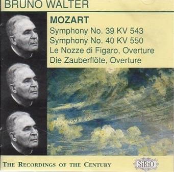 Sinfonie n.39, n.40 - Ouvertures da Opere - CD Audio di Wolfgang Amadeus Mozart,Bruno Walter