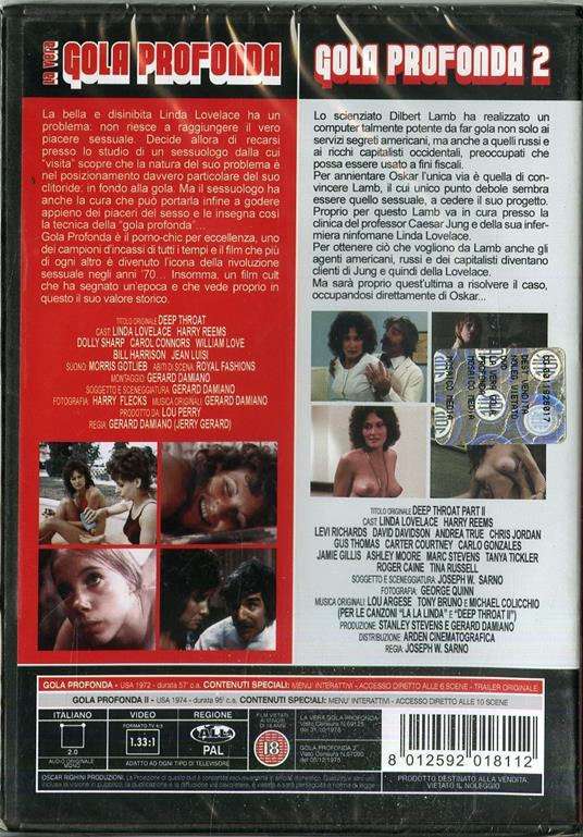 Gola Profonda / Gola Profonda 2 (DVD) di Gerard Damiano,Joseph Sarno - DVD - 2