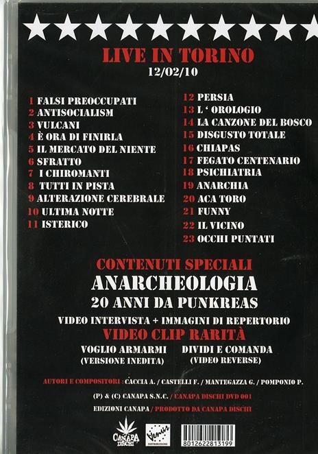 Punkreas. Paranoia domestica live (DVD) - DVD di Punkreas - 2