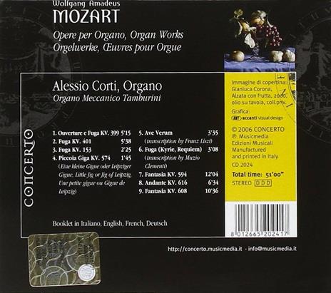 Opere per organo - CD Audio di Wolfgang Amadeus Mozart,Alessio Corti - 2
