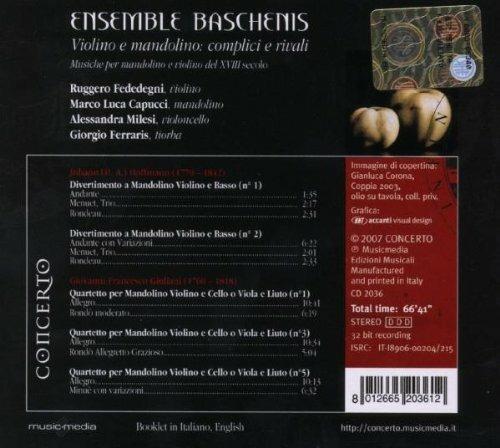 Divertimenti e Quartetti per mandolino, violino e basso continuo - CD Audio di Johann Hoffmann,Giovanni Francesco Giuliani - 2