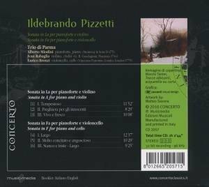 Sonate - CD Audio di Ildebrando Pizzetti,Trio di Parma - 2