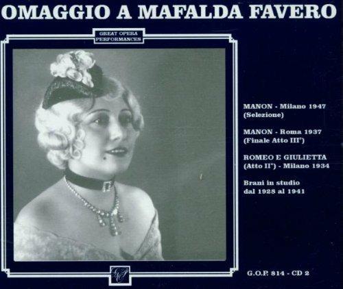 Omaggio a Mafalda Favero - CD Audio di Jules Massenet,Mafalda Favero
