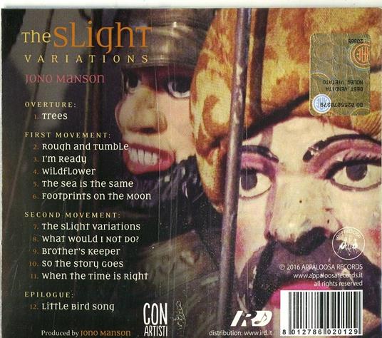 The Slight Variations - CD Audio di Jono Manson - 2
