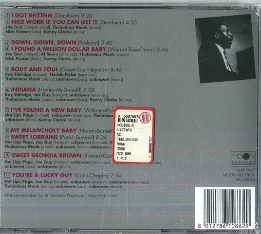 The Early Thelonious Monk - CD Audio di Thelonious Monk - 2