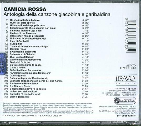 Camicia rossa - CD Audio - 2