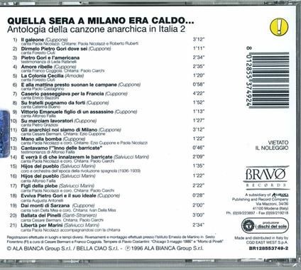 Quella sera a Milano era caldo... - CD Audio