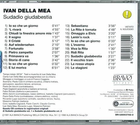 Sudadio Giudabestia - CD Audio di Ivan Della Mea - 2