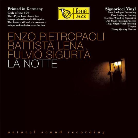 La Notte (180 gr.) - Vinile LP di Enzo Pietropaoli