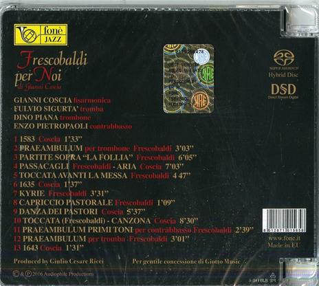 Frescobaldi per noi - CD Audio di Gianni Coscia - 2