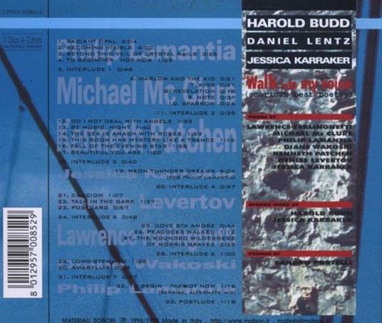 Walk Into My Voice - CD Audio di Harold Budd - 2
