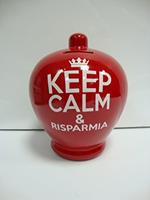 Salvadanaio Terracotta Keep Calm & Risparmia