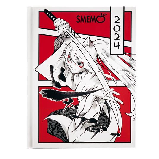 Diario Smemo 16 mesi, 2024, Manga Special Edition - Soggetto Samurai - 17 x 13 cm