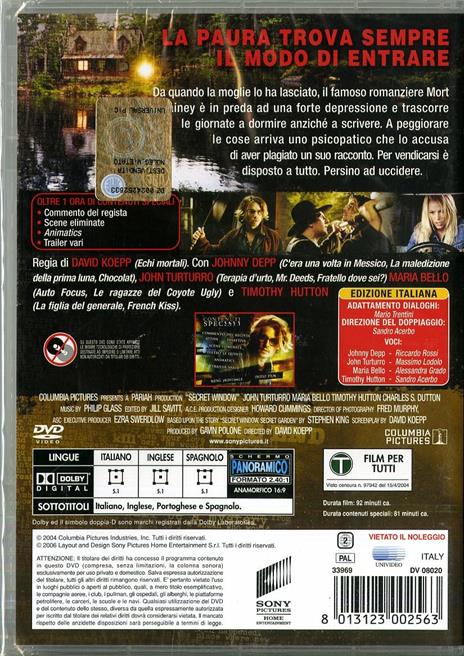 Secret Window di David Koepp - DVD - 2