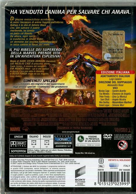 Ghost Rider (1 DVD) di Mark Steven Johnson - DVD - 2