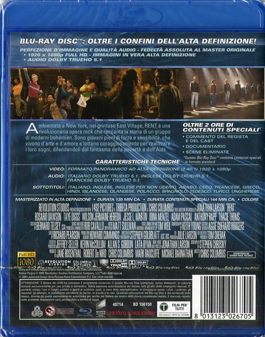 Rent di Chris Columbus - Blu-ray - 2