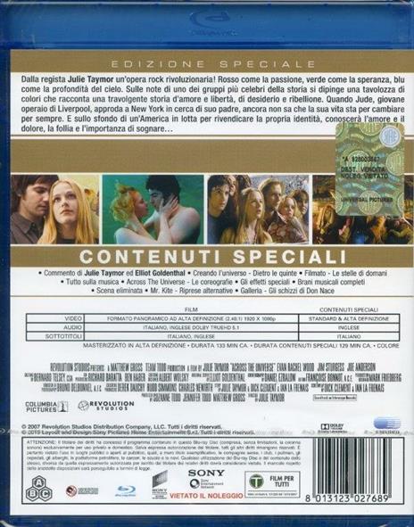 Across the Universe di Julie Taymor - Blu-ray - 2