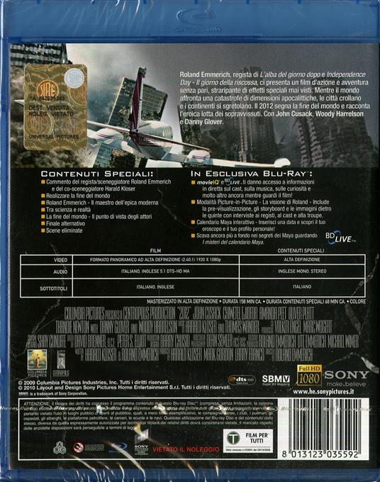 2012 di Roland Emmerich - Blu-ray - 2
