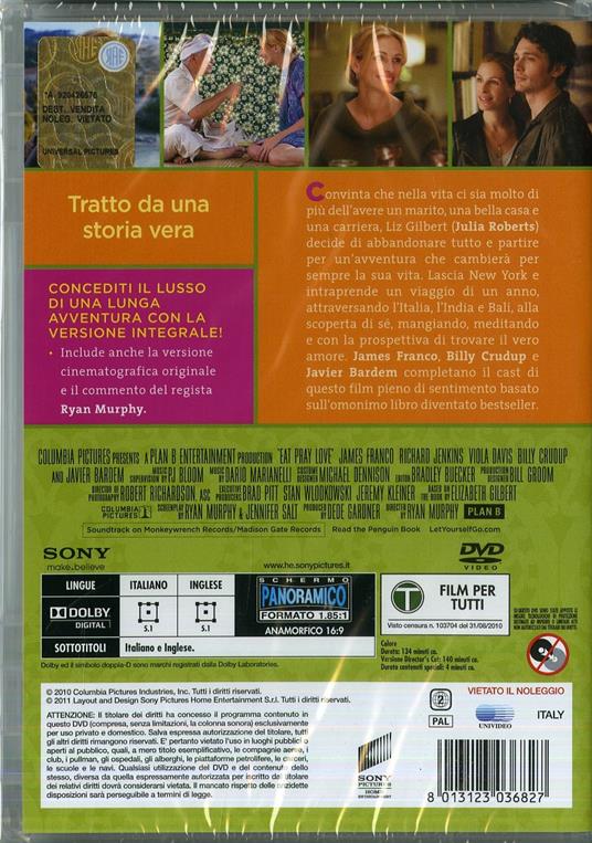 Mangia, prega, ama (DVD) di Ryan Murphy - DVD - 2