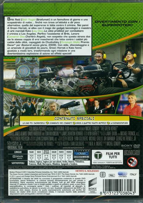 The Green Hornet di Michel Gondry - DVD - 2