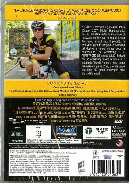 The Armstrong Lie di Alex Gibney - DVD - 2