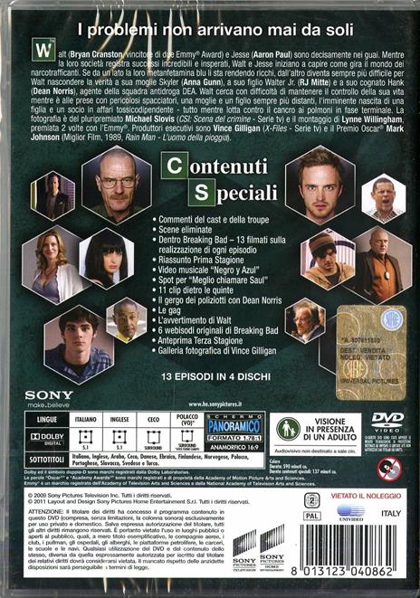 Breaking Bad. Stagione 2 (Serie TV ita) (3 DVD) di Bryan Cranston,Charles Haid,Terry McDonough,John Dahl - DVD - 2
