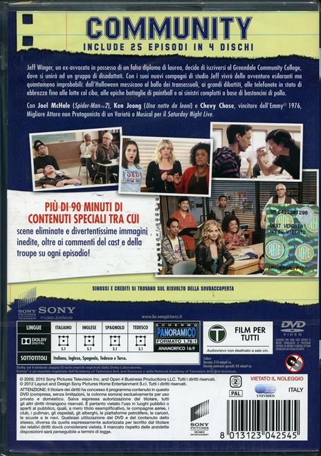Community. Stagione 1 (4 DVD) di Anthony Russo,Joe Russo,Justin Lin,Seth Gordon - DVD - 2