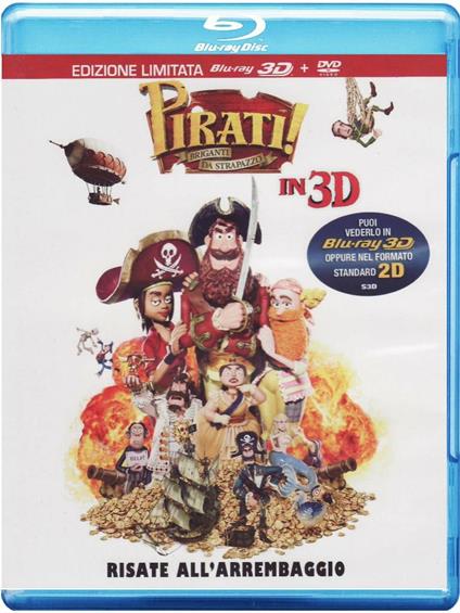 Pirati! Briganti da strapazzo 3D. Edizione limitata (DVD + Blu-ray 3D) di Peter Lord,Jeff Newitt