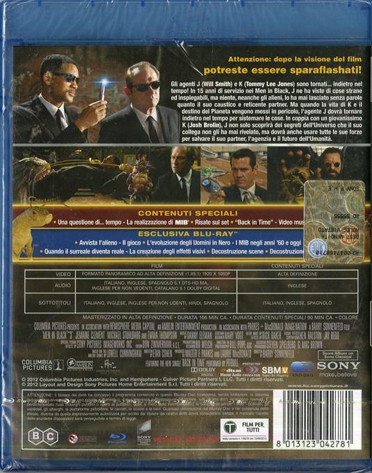 Men In Black 3. MIB di Barry Sonnenfeld - Blu-ray - 2