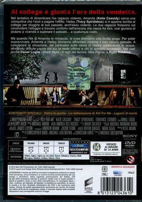 Kill for Me. Legami di morte di Michael Greenspan - DVD - 2