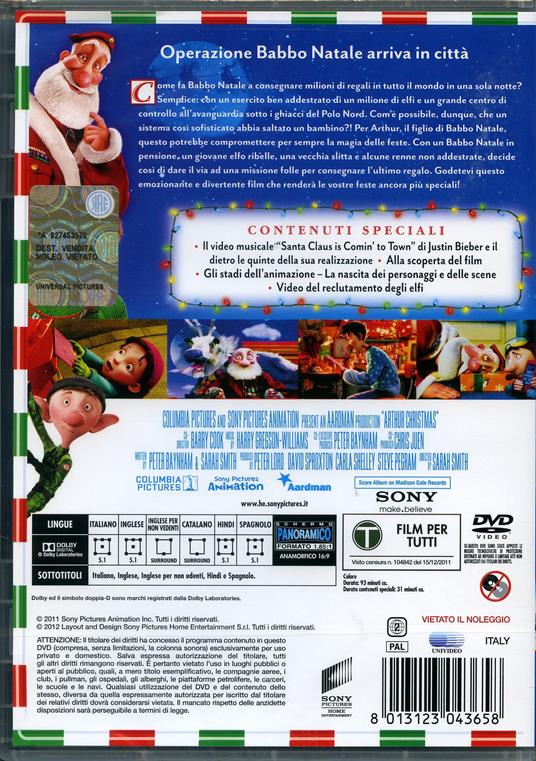 Il figlio di Babbo Natale di Sara Smith,Barry Cook - DVD - 2
