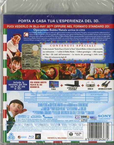 Il figlio di Babbo Natale 3D<span>.</span> versione 3D di Sara Smith,Barry Cook - Blu-ray - 2