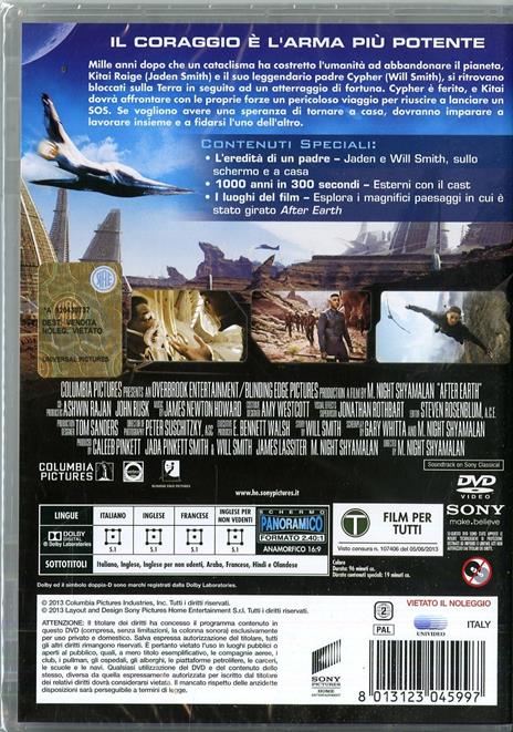 After Earth di Manoj Night Shyamalan - DVD - 2