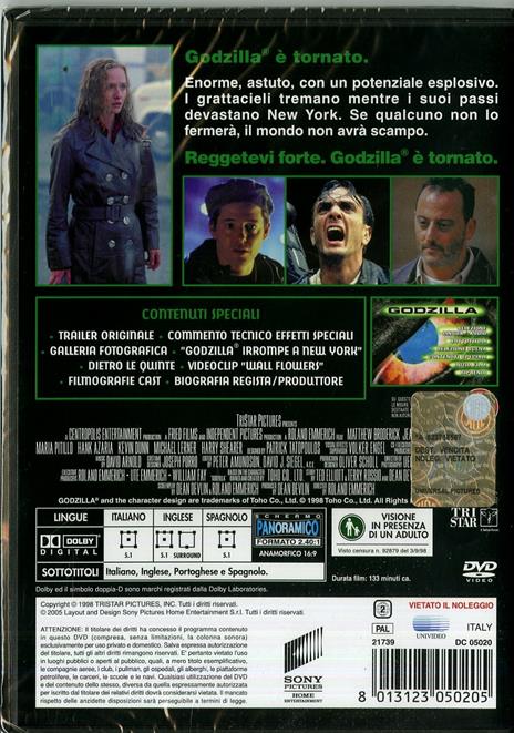 Godzilla di Roland Emmerich - DVD - 2