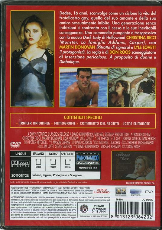 The Opposite of Sex. L'esatto contrario del sesso di Don Roos - DVD - 2