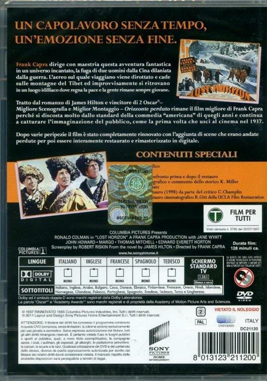 Orizzonte perduto di Frank Capra - DVD - 2