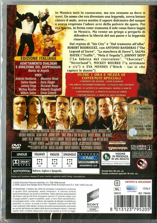 C'era una volta in Messico (DVD) di Robert Rodriguez - DVD - 2