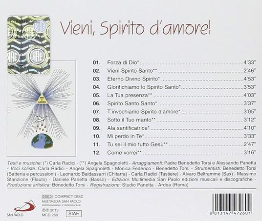 Vieni Spirito D'Amore - CD Audio - 2