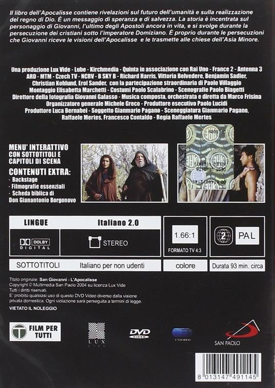 San Giovanni. l'Apocalisse (DVD) di Raffaele Mertes - DVD - 2