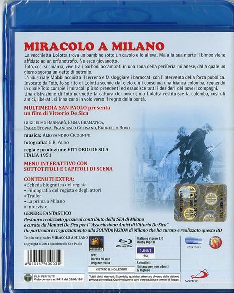 Miracolo a Milano (2 Blu-ray) di Vittorio De Sica - 2