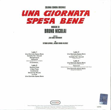 Una giornata spesa bene (Colonna sonora) (Limited Edition) - Vinile LP di Bruno Nicolai - 2