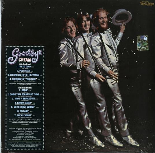 Goodbye - Vinile LP di Cream - 2