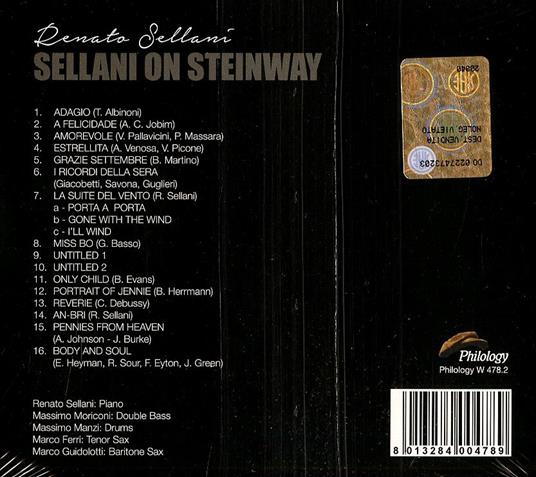 Sellani on Steinway - CD Audio di Renato Sellani - 2