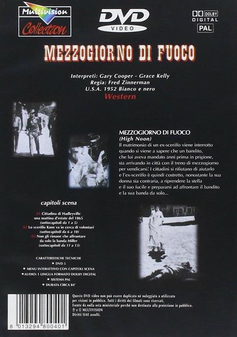 Mezzogiorno di fuoco (DVD) di Fred Zinnemann - DVD - 2